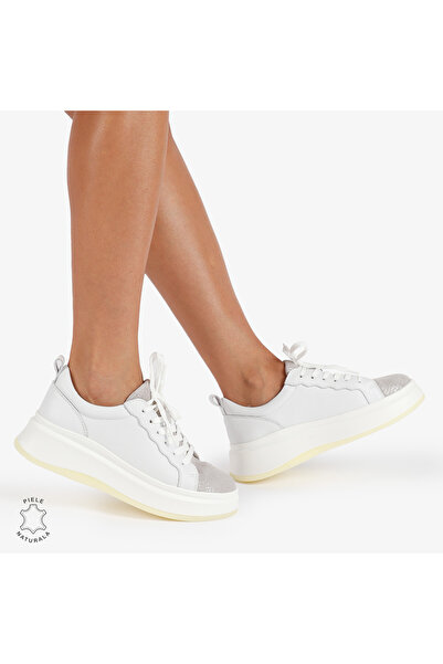 ANGEL BLUE WOMEN'S Casual Shoes made of Natural LEATHER CRL0947 WHITE COLOR