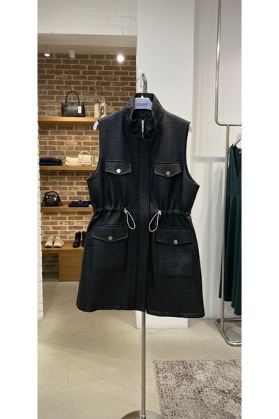 fariza tekstil Памучен жилет с леко лъскав вид