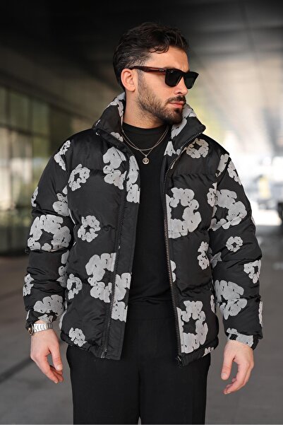 RHONES Men's Stick Collar Winter Flock Coat