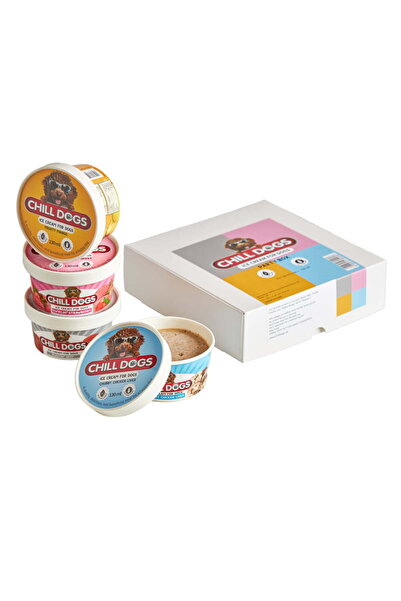Chill Dogs مكافآت الكلاب من آيس كريم بارتي بوكس، 4 قطع × 130 مل