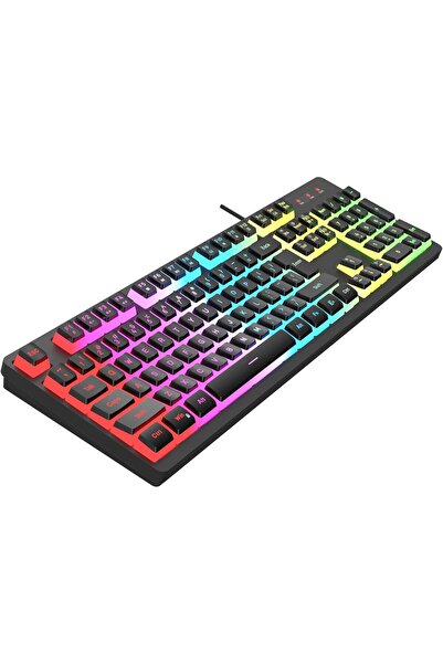 HXSJ 104-Key Wired Gaming Keyboard – RGB Backlit Membrane Keyboard
