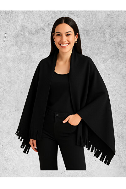 MOLICO Basic Winter Fleece Shawl Suitable for Cafes and Restaurants Tassel Detail Premium Quality 1St Class Shoulder Shawl