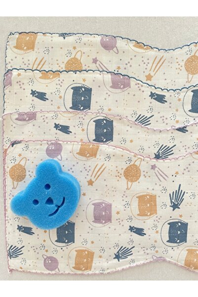 MASALBABY 4-Pack 100% Cotton Organic Colored Muslin Baby Shoulder Cover / Mou...