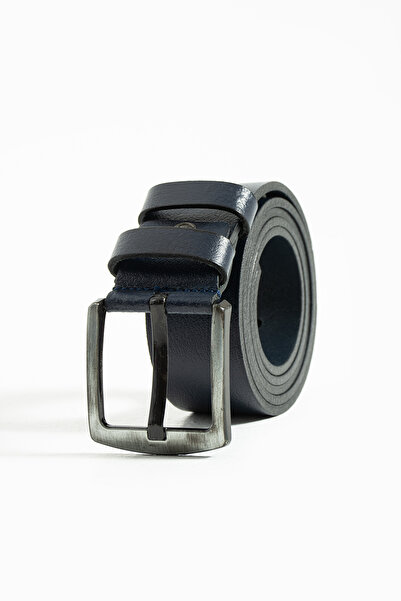 JB John Borners Curea pentru bărbați, 100% piele naturală, 4,5 cm - bleumarin