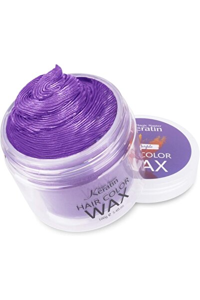 Magic Master Keratin Temporary Hair Coloring Wax - Purple (100g)