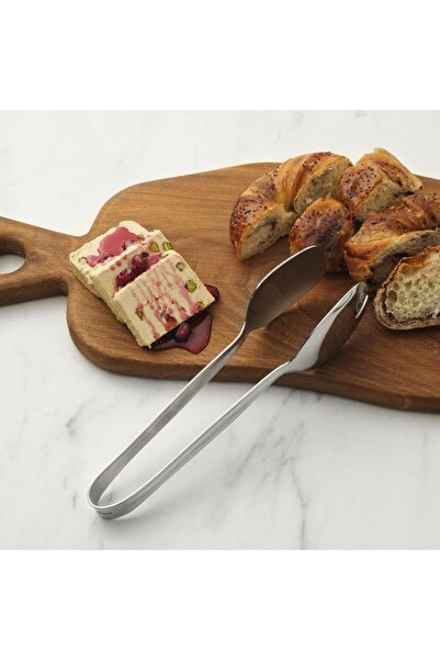 Hisar Lale Steel Pastry Serving Tongs