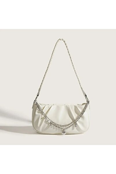 Moments Elegant shoulder bag with a silver-tone strap and chain