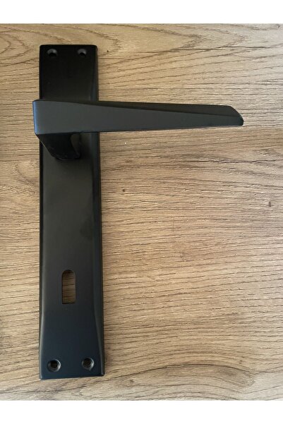 Nobel Penta Mirrored (Room) Door Handle Matte Black / Black Silent Door Lock 40mm / as a Set