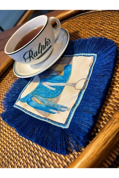 Merve Kaymakcı Maison Di Cavallé Presentation Napkin Blue