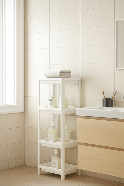 HOMİNG Ράφι οργάνωσης πολλαπλών χρήσεων Rosie με 4 ράφια για μπάνιο και κουζίνα