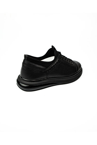 Nobel 5019 Black Stretch Leather Casual Men's Shoes