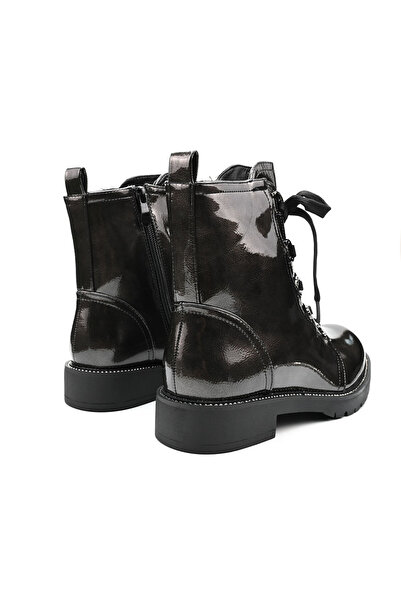 Tmall Women's boots, Made of -leather, with fur interior, GD1052, Pewter