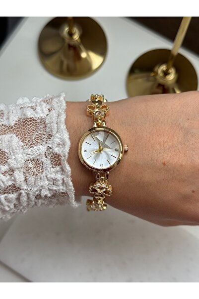 HOUSEKİ Flower Chain Metal Women's Wristwatch