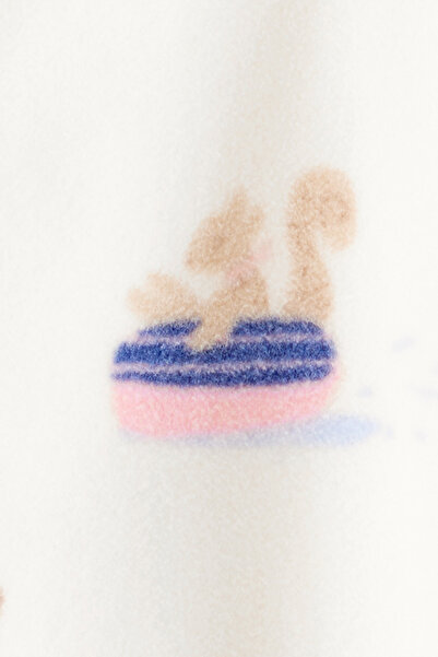 Carter's Baby Girl Ecru Fleece Jumpsuit