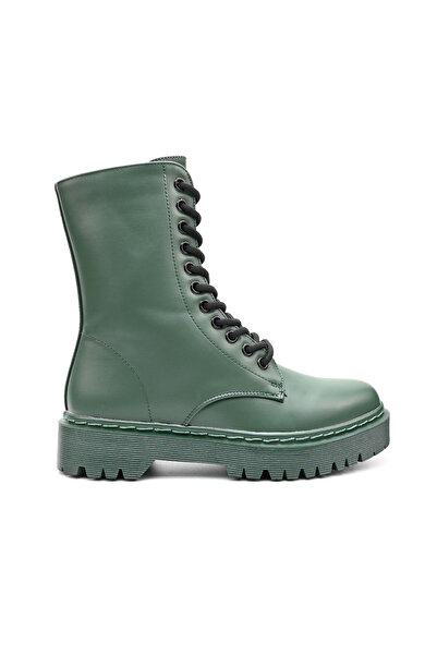 Tmall Women's boots, Made of -leather, with fur interior, GD1055, Green