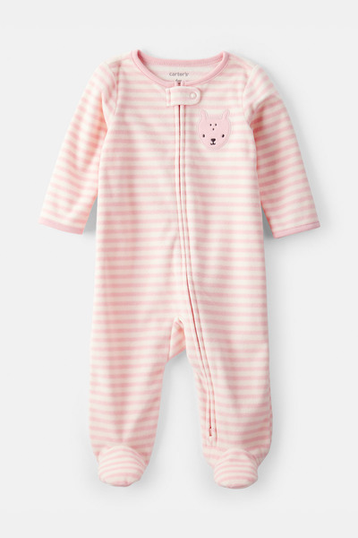 Carter's Baby Girl Pink Fleece Jumpsuit