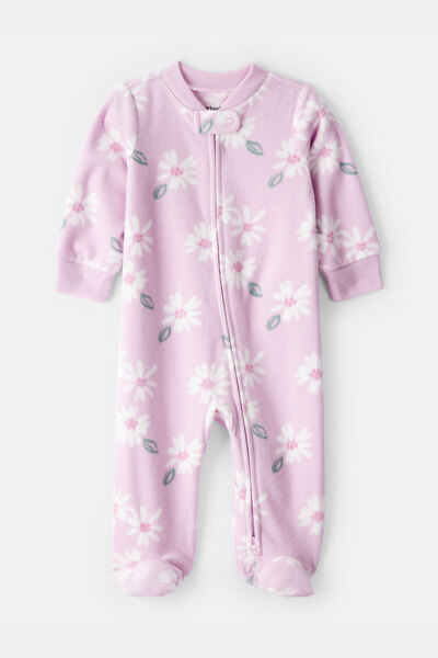 Carter's Baby Girl Purple Fleece Jumpsuit
