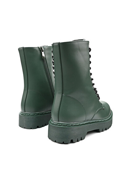 Tmall Women's boots, Made of -leather, with fur interior, GD1055, Green