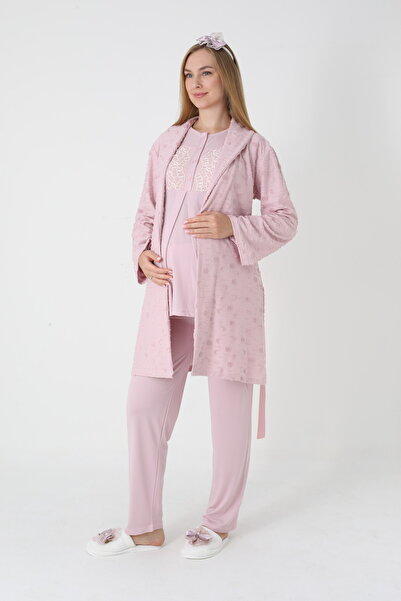 Lohusa Dünyasi طقم بيجامة نسائية من الجاكار بتصميم خاص للشتاء بأكمام طويلة من...