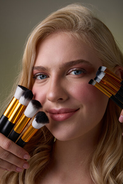 GulFlower 10 قطع من فرشاة المكياج - كونسيلر - أحمر الخدود