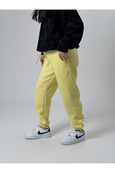 COCOPELLI Fleece-Lined Yellow Women's Jogger Tracksuit Coc2542