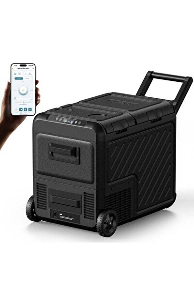 WOLFBOX ثلاجة سيارة (45 لتر) بمنطقتين 12 فولت - فريزر ومبرد محمول مع تحكم ذكي...