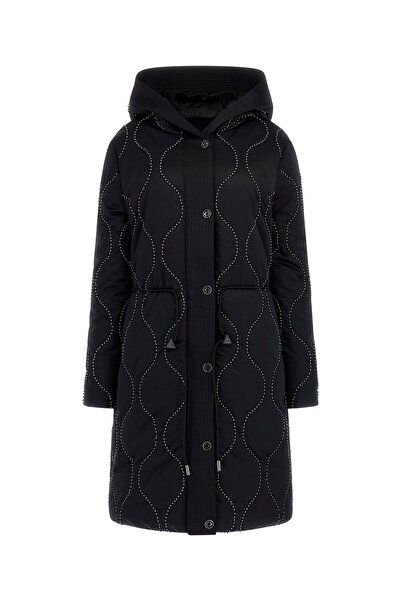 Guess Siyah Kadın Parka MAITE ONION QUILTING - POLY SATIN P