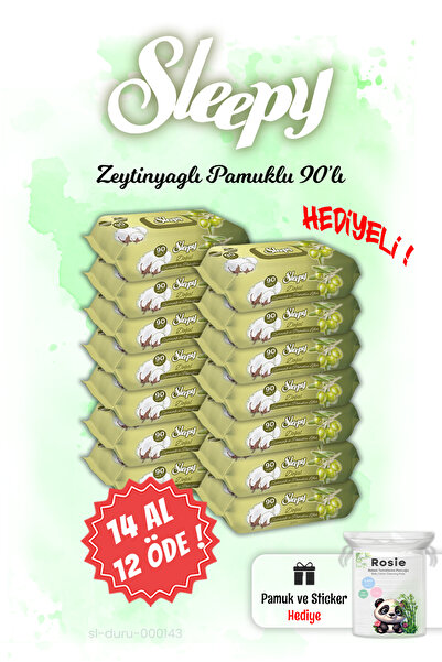 Sleepy 14 AL 12 Öde 50'li Zeytinyağlı Pamuklu Bebek Havlusu ve ROSIE