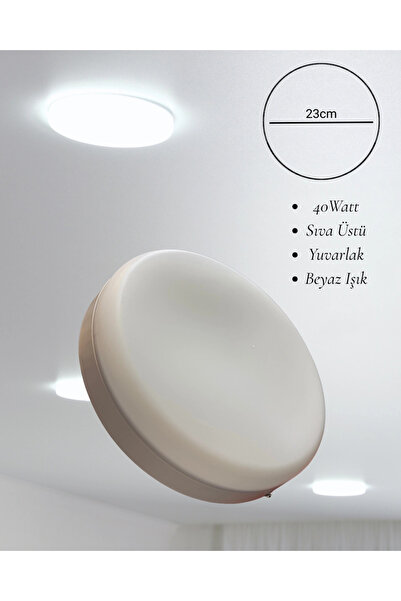 Osaka Sıva Üstü Yuvarlak Led Armatür 40W Beyaz Işık
