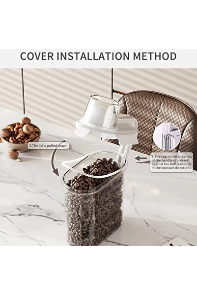 Twisoo Clear Plastic Food Storage Box Set of 3 (1250ml, 1500ml, 2500ml) Containers for Kitchen