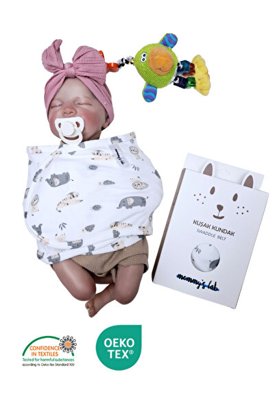 Mommyslab 0-4 Months Half Swaddle 100% Cotton Four Seasons Velcro Colorful Patterned Baby Swaddle Belt