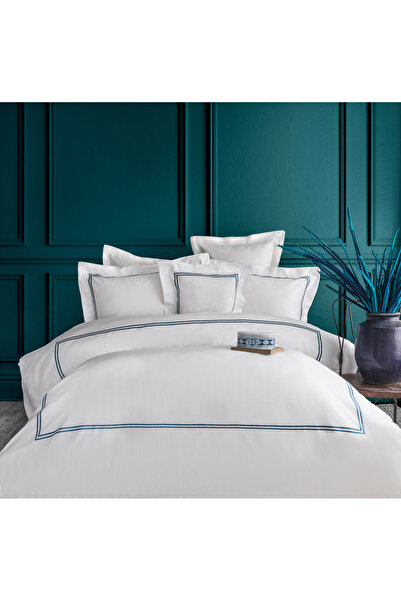 miemaison Milano White 120 Thread Count Luxury Duvet Cover Set - Standard Size