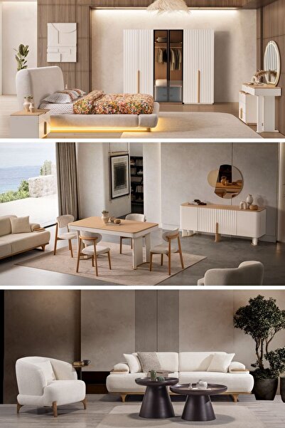 Neef Home&Living CAJU DÜĞÜN PAKETİ YATAK/YEMEK/KOLTUK