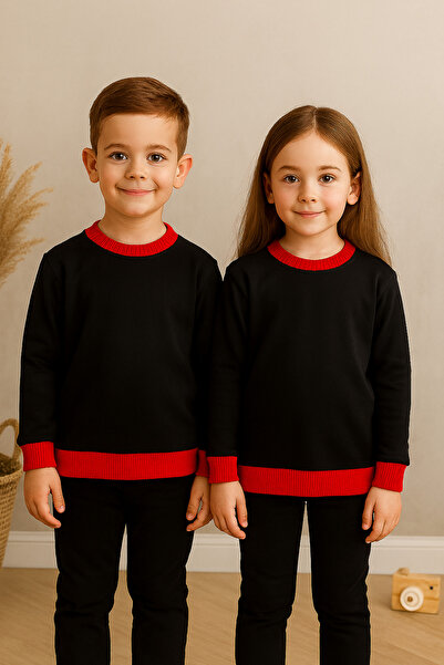 Markasız ucuz Unisex Children's Color-Detail Sweatshirt