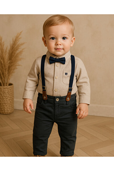 KESKİN BEBE Baby Boy Bow Tie Strap Suit