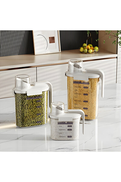 Twisoo Clear Plastic Food Storage Box Set of 3 (1250ml, 1500ml, 2500ml) Containers for Kitchen