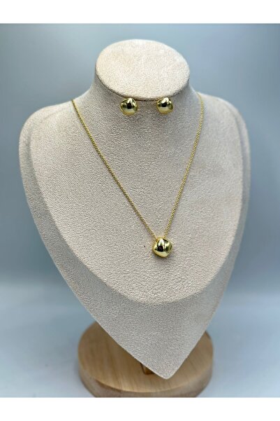 MyladyAccessoriess Geometrik Detay Çelik Set Takı