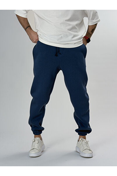 COCOPELLI Fleece-Lined Navy Blue Men's Jogger Tracksuit Coc2552