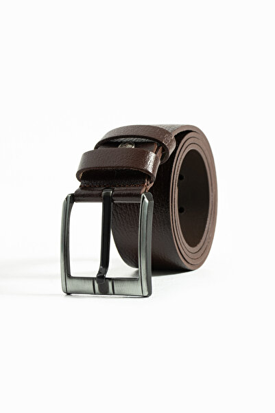 JB John Borners Men's 4.5 cm 100% Genuine Leather Belt - Brown