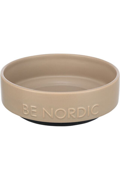 Trixie Ceramic Bowl, Be Nordic, 0.5 l / 16 cm, Taupe, 24526