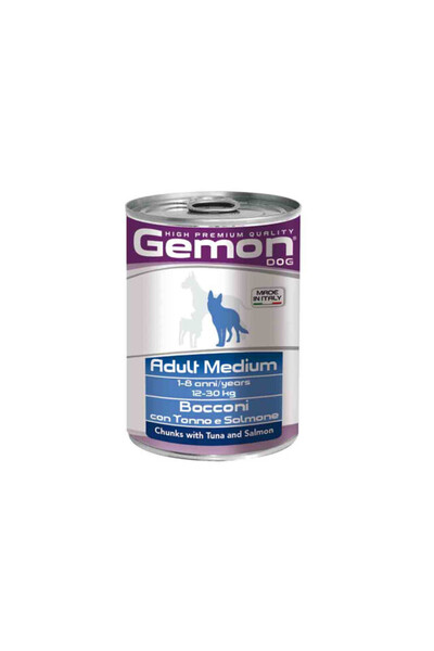 Monge Gemon Adult Wet Dog Food with Tuna and Salmon, 415 g