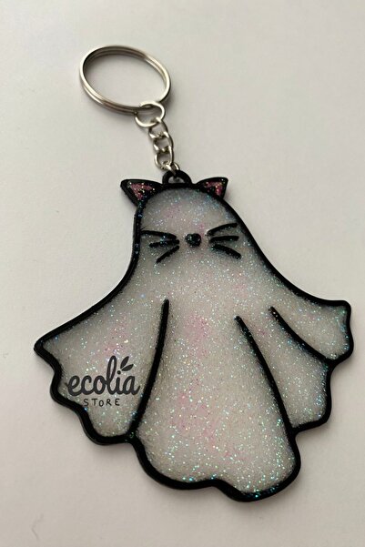 ecolia store Glitter Ghost Keychain & Bag Charm