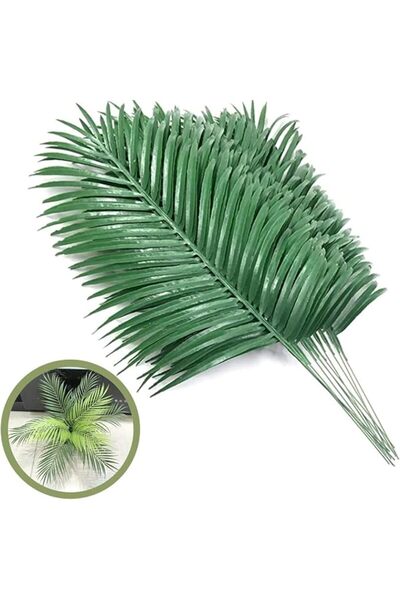 Generic سعف نخيل اصطناعية استوائية كبيرة خضراء اللون من SzJias للديكور - 12 قطعة