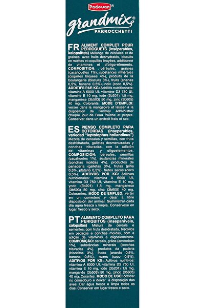 Padovan Grandmix Parrocchetti Bird Food, 400 Gm