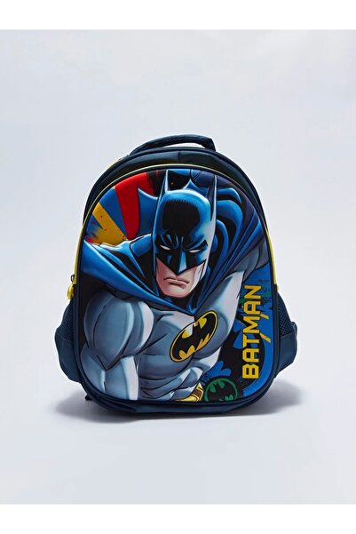 Batman Licensed Primary School Bag Set 3D Embossing + Lunch Box + Water Bottle + Lunch Container 4-Piece School Set
