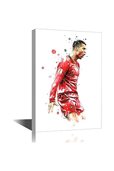 Today Idea ملصق كريستيانو رونالدو CR7، مُؤطَّر على قماش، مقاس 18×12 بوصة