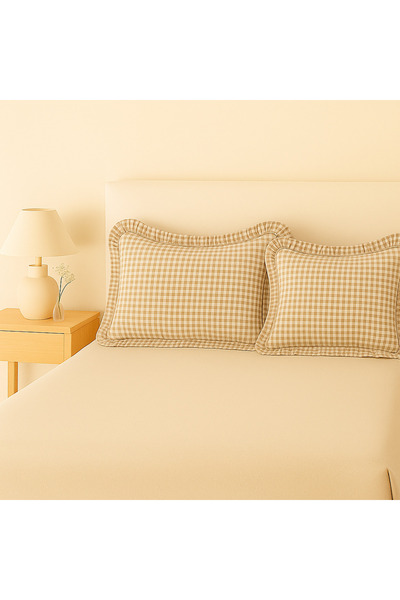 Belomia Home Collection Vintage Gingham Pattern Single Bed Sheet Set |   Ruff...