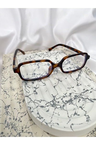 Mazzy Rectangular Leopard Blue Light Protection Glasses