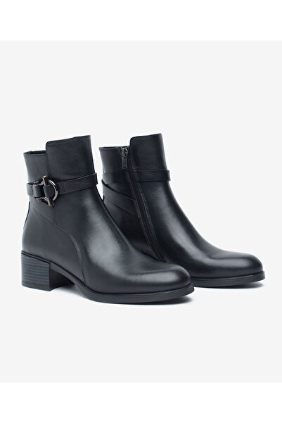 Greyder Kadın Siyah Hakiki Deri Topuklu Bot 5K2UB59301