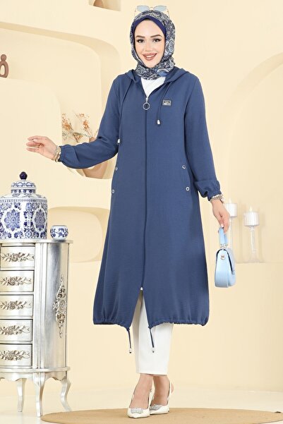 ModaMerve Arma Detaylı Aerobin Kap PL9171-MS İndigo